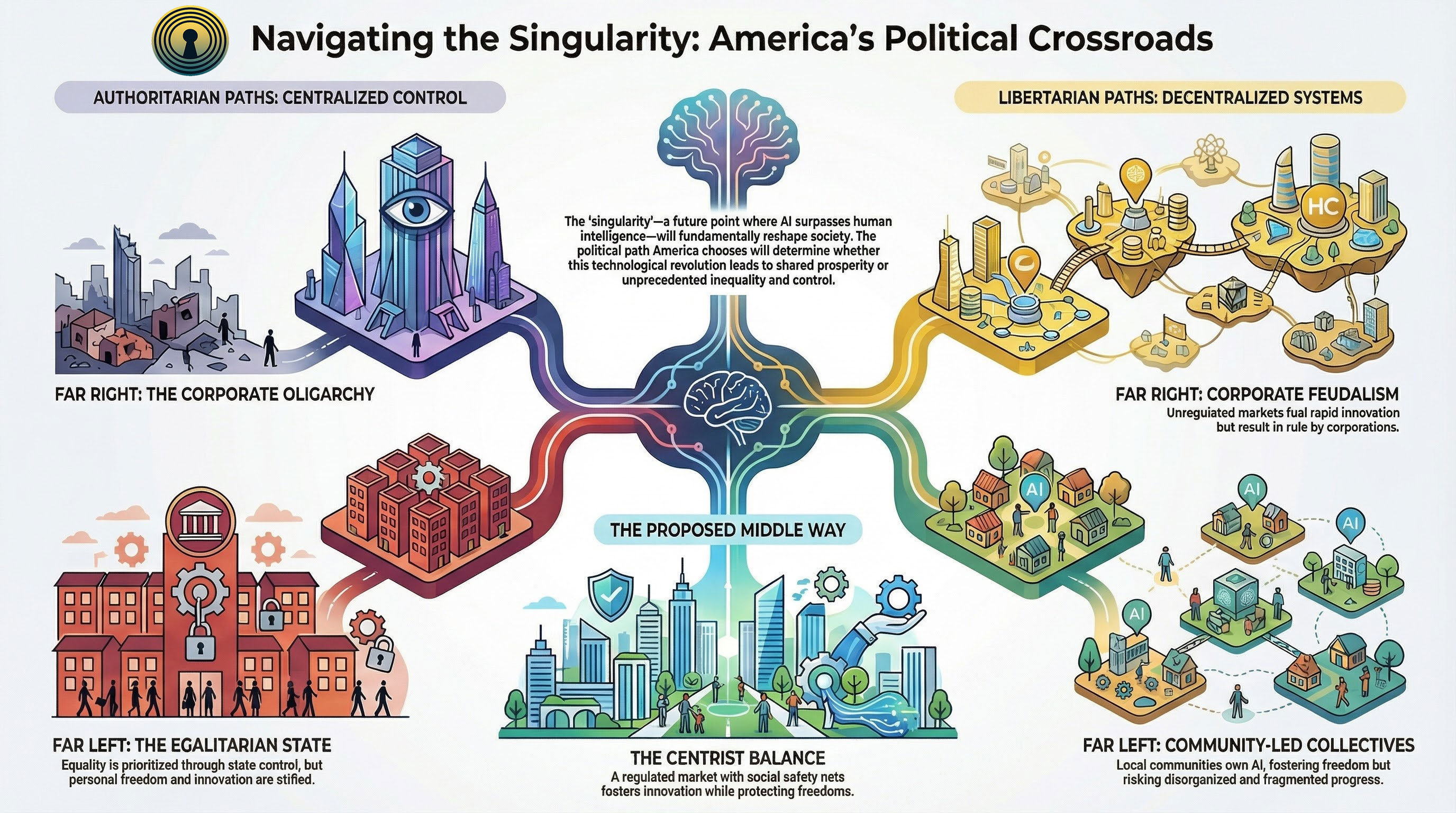 The AI Singularity: Navigating Political Futures